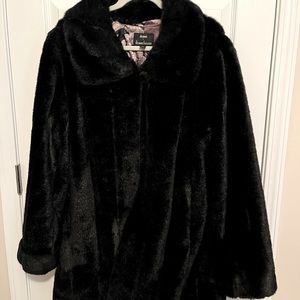 Dennis Basso Faux Fur Coat, size large